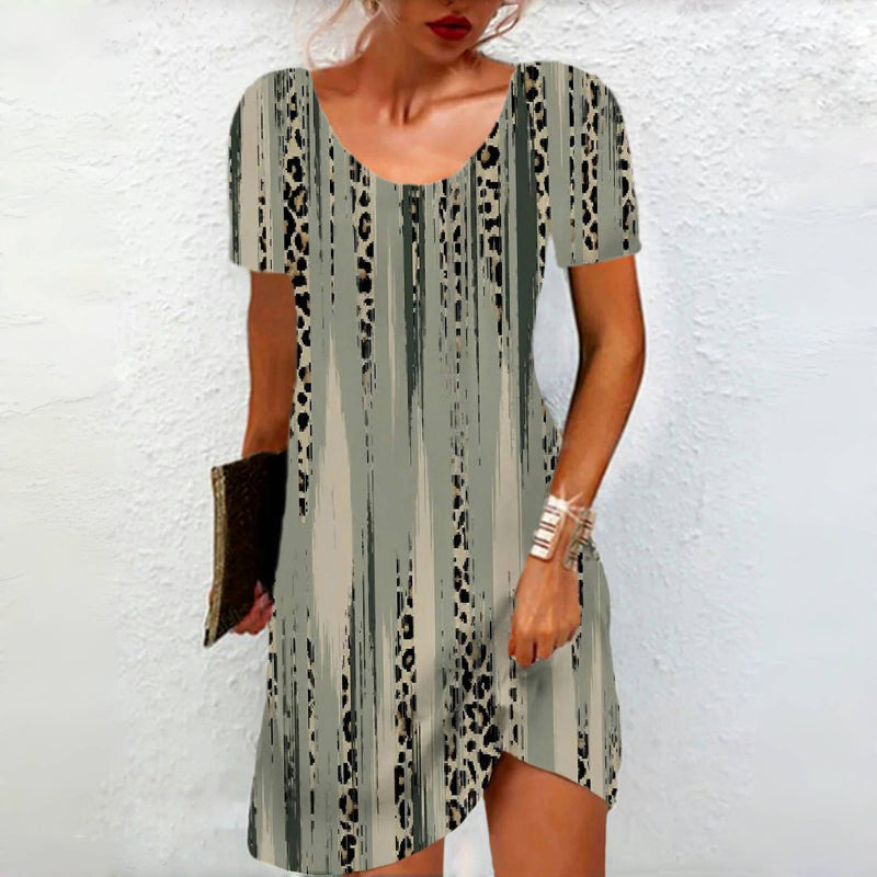 Gradient Kjole I Leopardprint