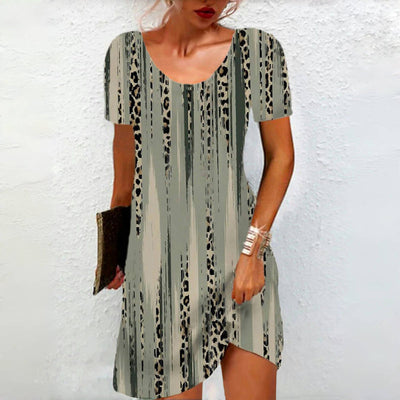 Gradient Kjole I Leopardprint