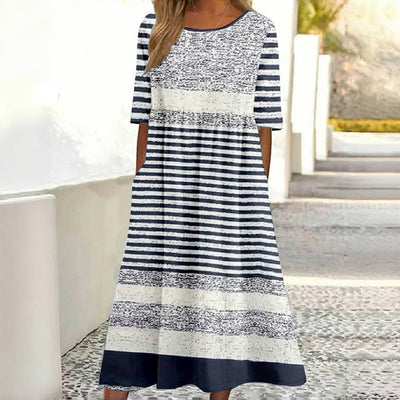 Afslappet Stribet Kjole