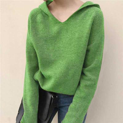 Ensfarvet Hættetrøje