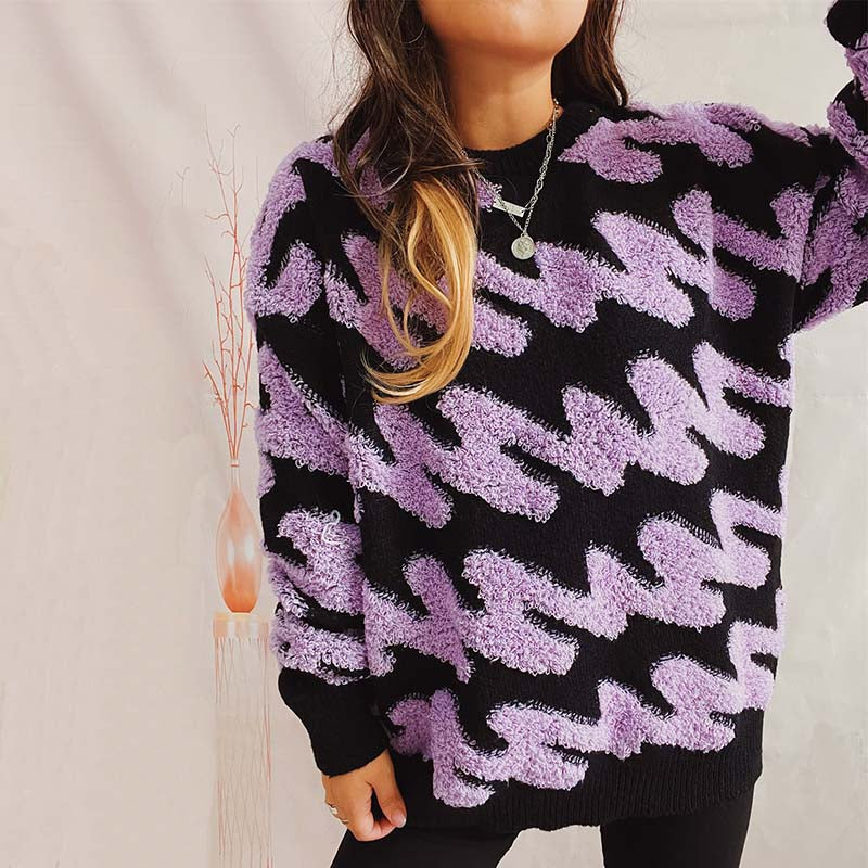 Afslappet Løs Striktrøje