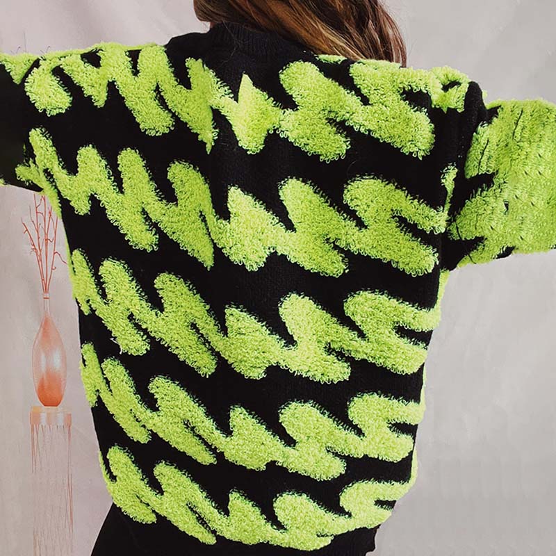 Afslappet Løs Striktrøje