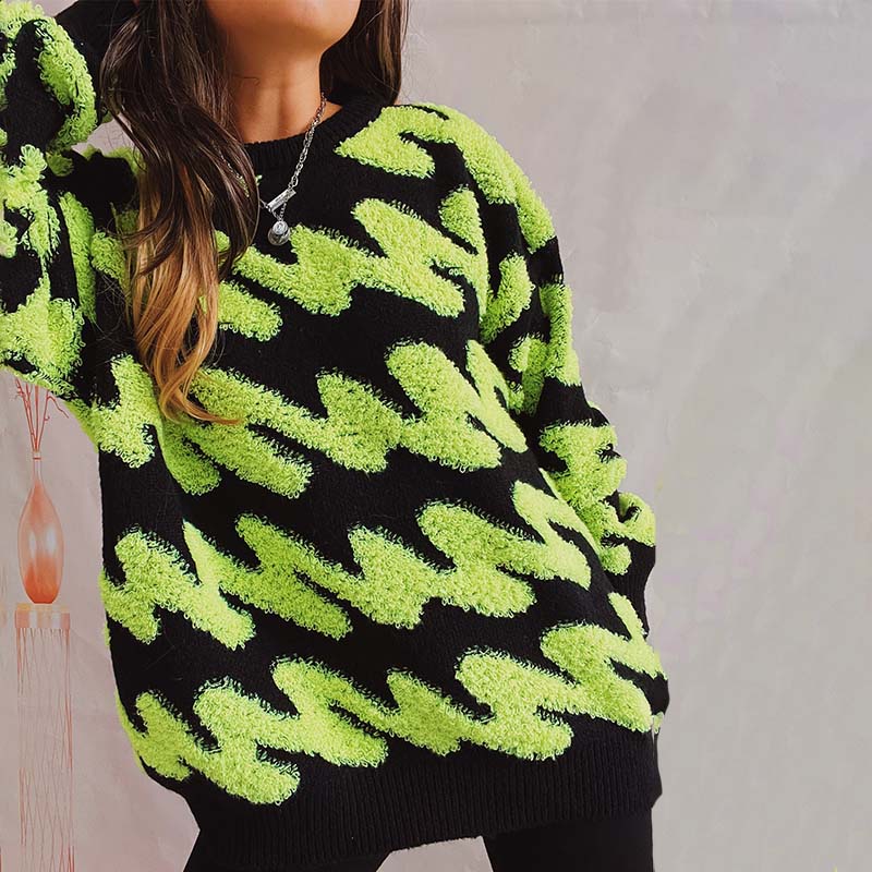 Afslappet Løs Striktrøje