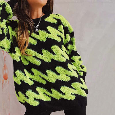 Afslappet Løs Striktrøje