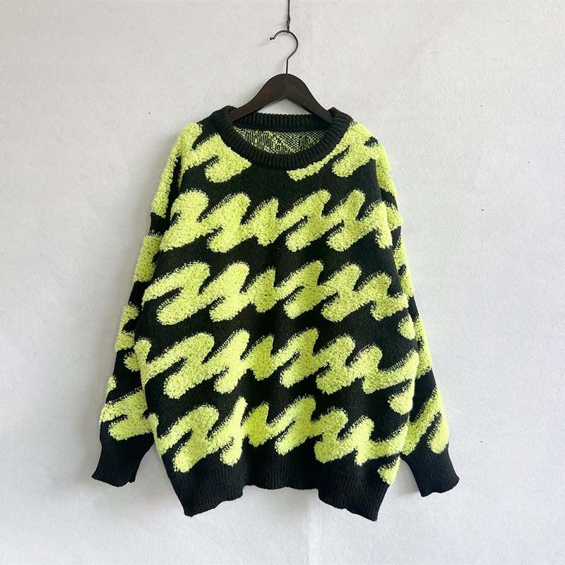 Afslappet Løs Striktrøje