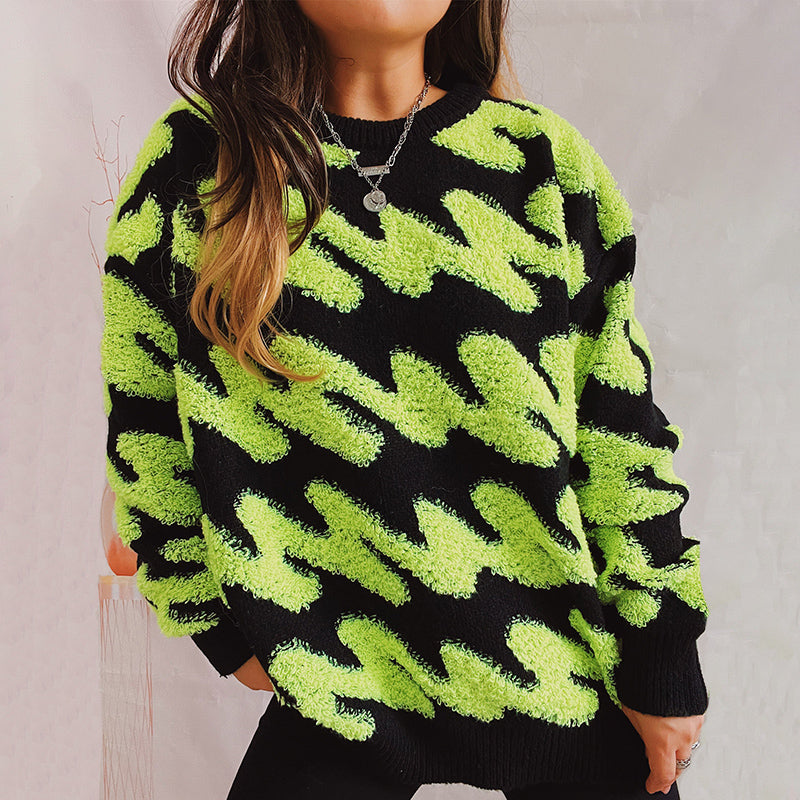 Afslappet Løs Striktrøje