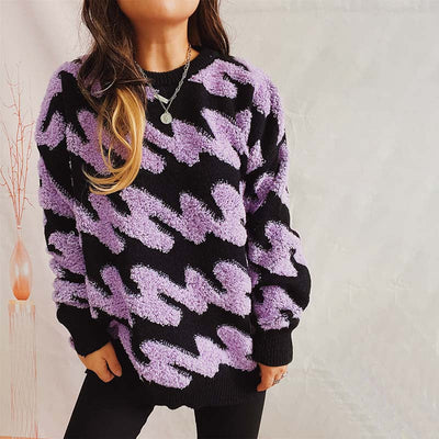 Afslappet Løs Striktrøje