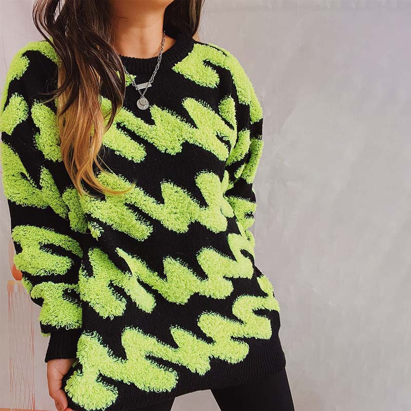 Afslappet Løs Striktrøje