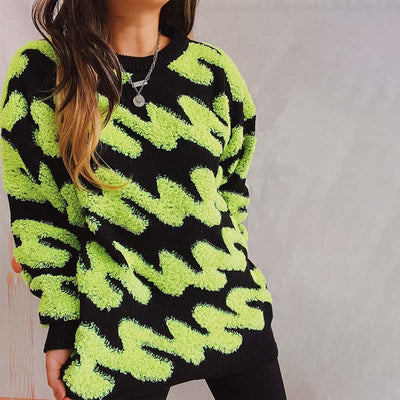 Afslappet Løs Striktrøje