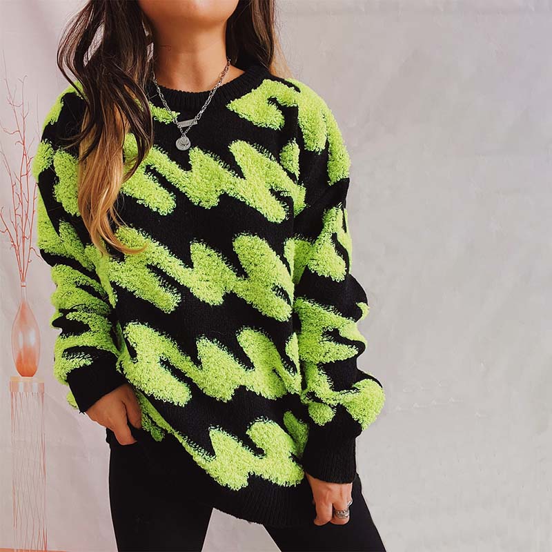 Afslappet Løs Striktrøje