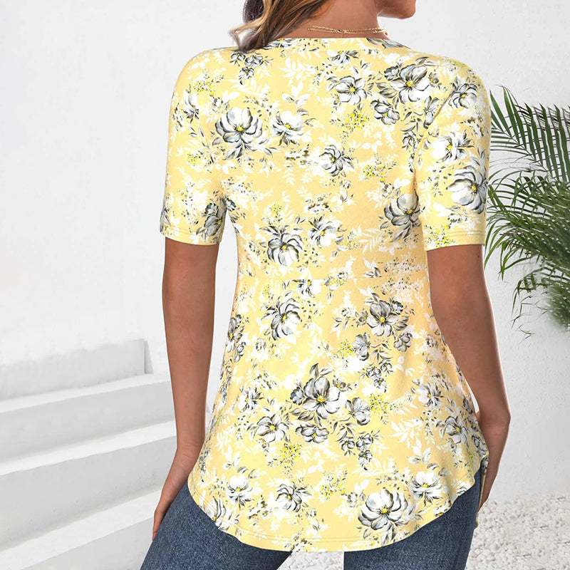 Elegant Bluse Med Blomsterprint