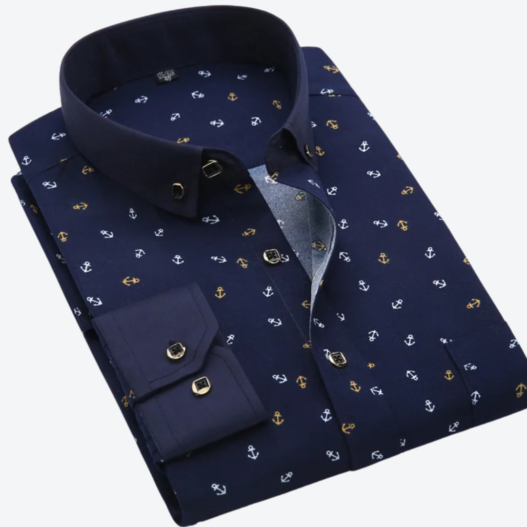 Finnick | Nautical Print Skjorte