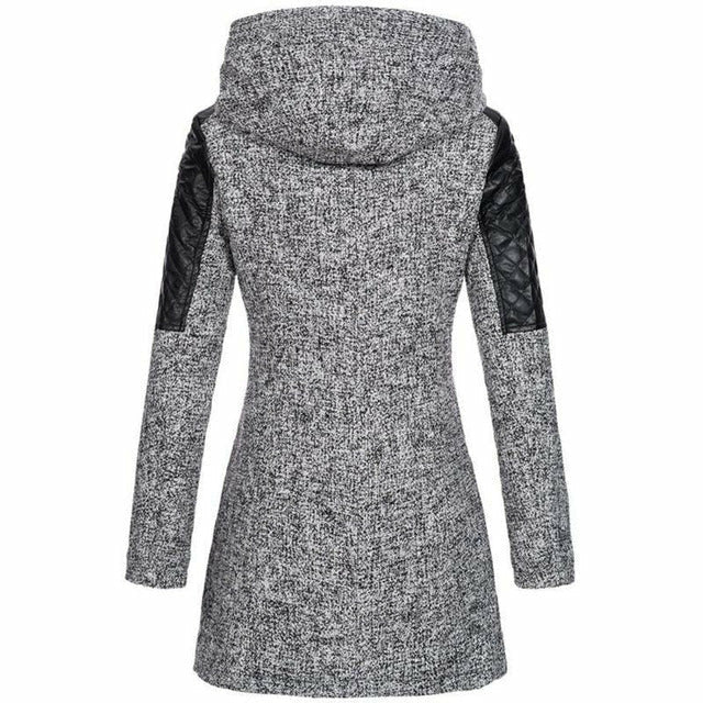 Elegant Afslappet Patchwork Frakke