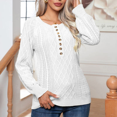 Afslappet Kabelstrikket Sweater