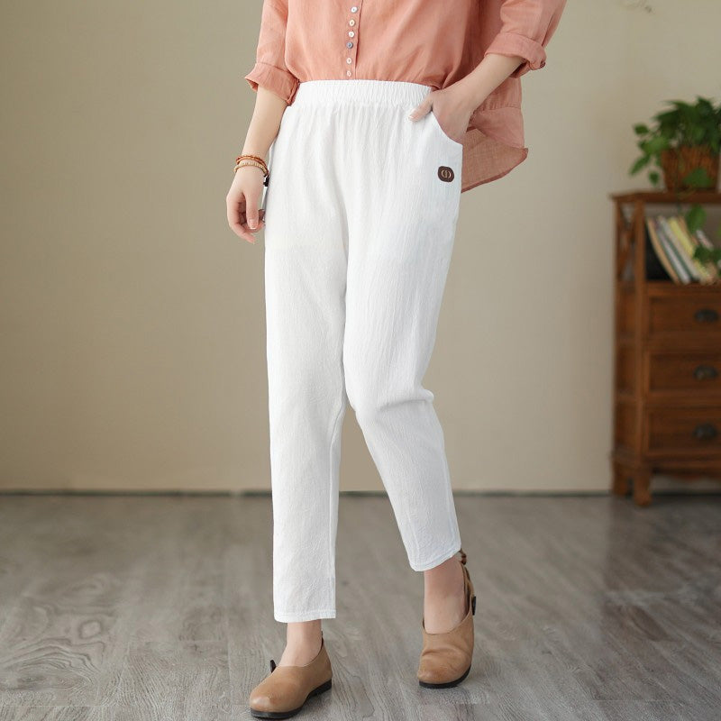 【Bomuld Og Hør】Komfortable Afslappede Bukser