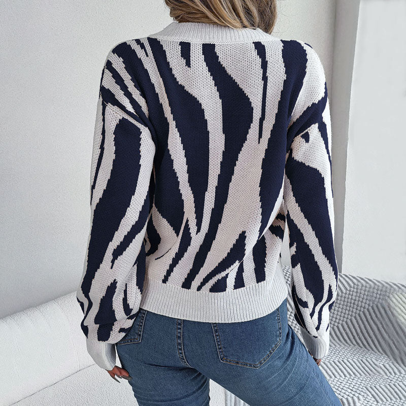 Farve Blok Strik Sweater