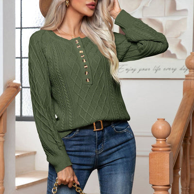 Afslappet Kabelstrikket Sweater