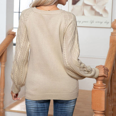 Afslappet Kabelstrikket Sweater