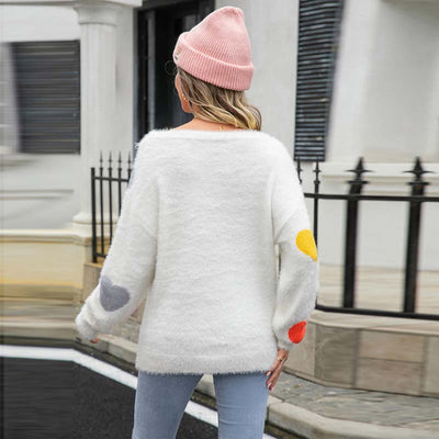 Hjertemønster Striktrøje