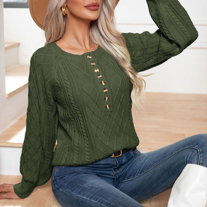 Afslappet Kabelstrikket Sweater