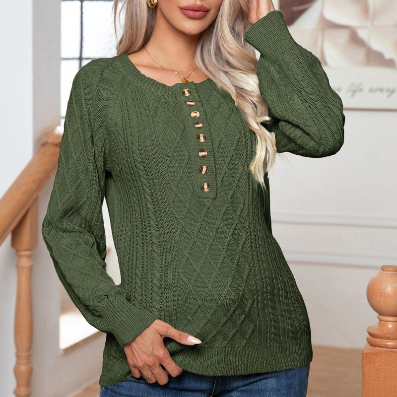 Afslappet Kabelstrikket Sweater