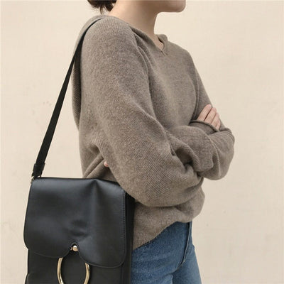 Ensfarvet Hættetrøje