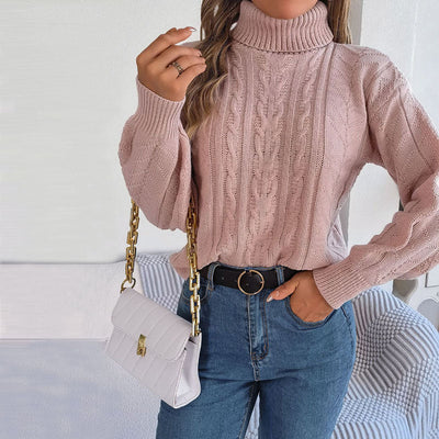 Afslappet Ensfarvet Striktrøje