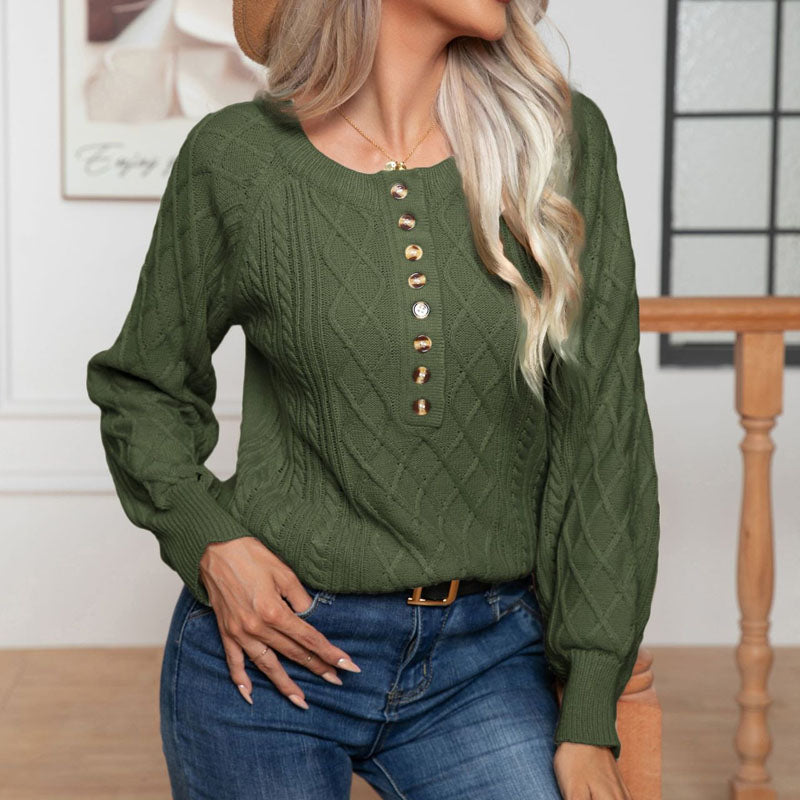 Afslappet Kabelstrikket Sweater