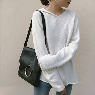 Ensfarvet Hættetrøje