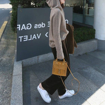 Ensfarvet Hættetrøje