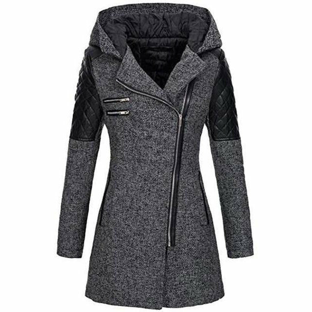 Elegant Afslappet Patchwork Frakke